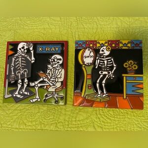 Earthtones Day of the Dead 6”x 6” Ceramic Tiles